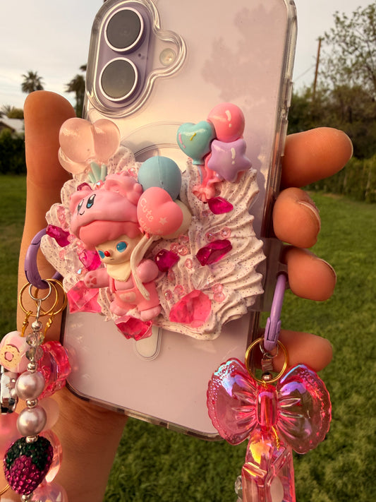 Balloon D Boy Phone Clip – Beaded Charm Accessory