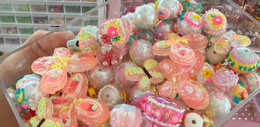 La Charm BuBu Hand Painted Beads Handcrafted Decoden